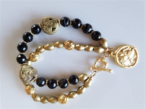 Classic Black And Gold Bracelet - Bojangles Jewellery