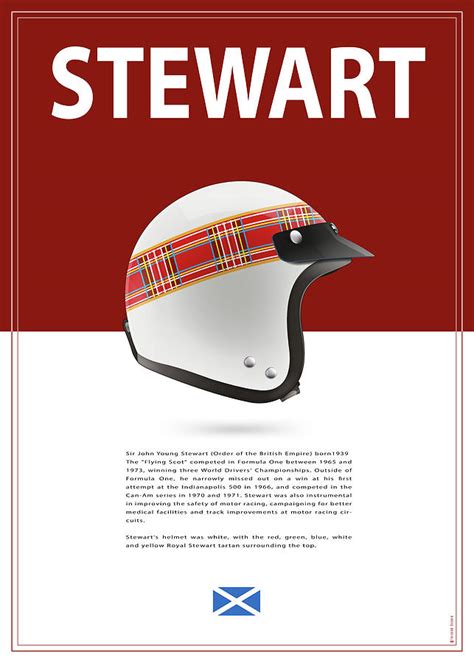 Jackie Stewart Helmet Digital Art by Raceman Decker - Fine Art America