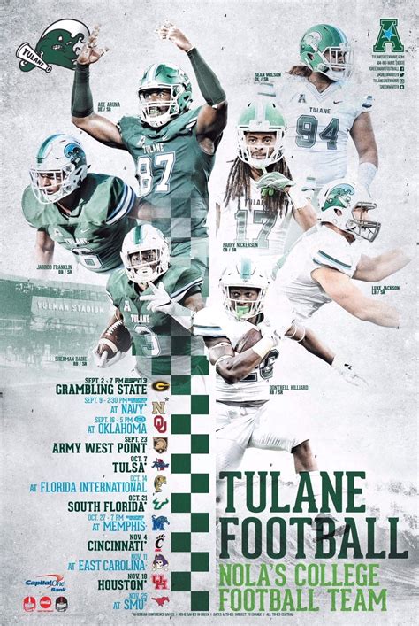 Tulane Football Schedule - BrianaLarkin