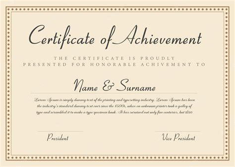 Premium Vector | A certificate of achievement that is made by president ...