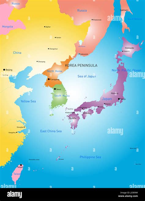 Korean Peninsula On World Map