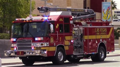 Las Vegas Fire & Rescue - Engine 1 responding - YouTube