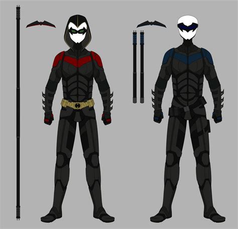 Nightwing and Robin Designs V1 by MaverickLinkin on DeviantArt