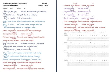 TalkingChord.com: Bruno Mars - Just The Way You Are (Chords)