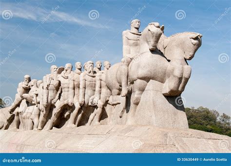 The Bandeiras Monument in Sao Paulo Brazil Editorial Stock Image ...