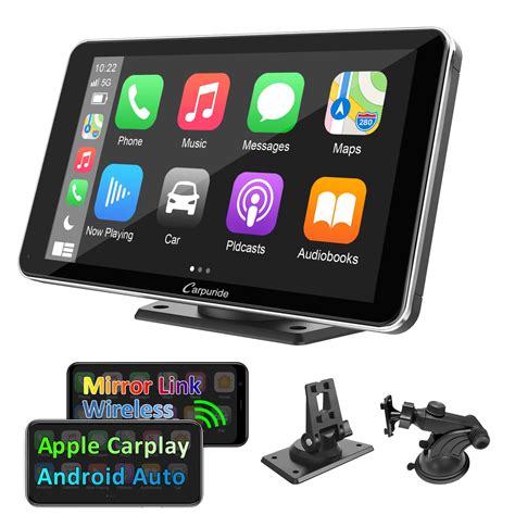 Car Stereo with Wireless Apple CarPlay&Android Auto, 7" IPS Touch Scre