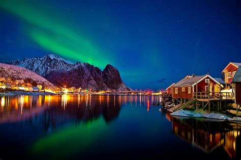 Nordlicht in Reine / Lofoten,Norwegen Foto & Bild | landschaft, norwegen, nordlicht Bilder auf ...