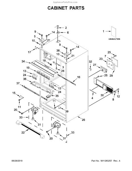 Parts for Whirlpool WRX735SDHZ01: Cabinet Parts - AppliancePartsPros.com