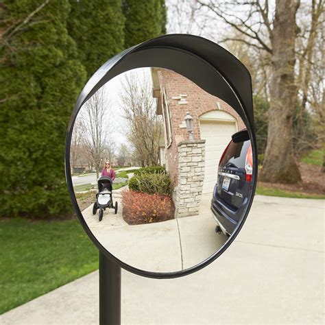 The Driveway Blindspot Safety Mirror - Hammacher Schlemmer