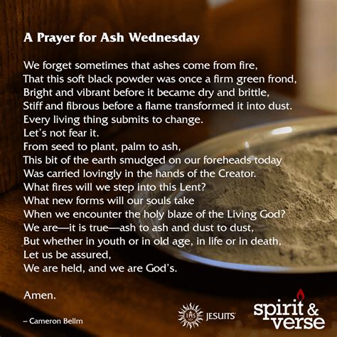 Spirit & Verse: A Prayer for Ash Wednesday - Jesuits.org