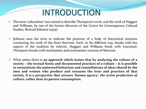 PPT - CULTURALISM Chapter 3 – Cultural theory and Popular culture ...