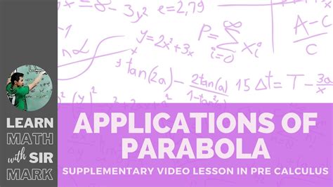 Applications of Parabola - YouTube