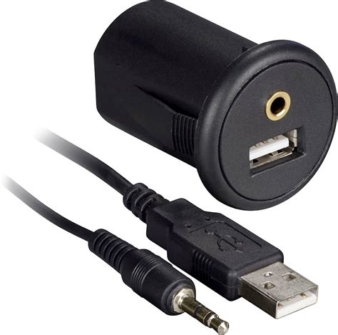 Install Bay Snap-In USB and AUX Adapter with 4.92' Extension Cable Black IBR91 - Best Buy