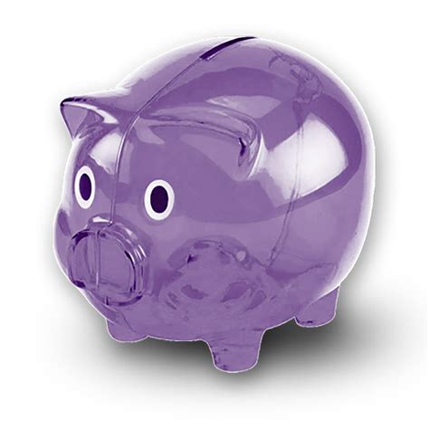 Transparent Cute Piggy Bank, Makes a Perfect Unique Gift, Nursery Decor, Keepsake, or Savings ...