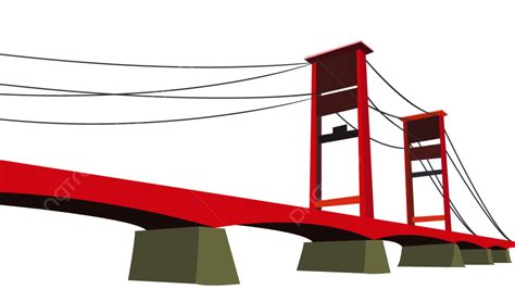 Ampera Bridge Palembang City Vector, Bridge, Ampera Bridge, Indonesia PNG and Vector with ...