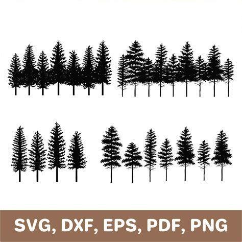 Pine tree svg, forest svg, forest trees svg, fir tree svg, s | Inspire ...