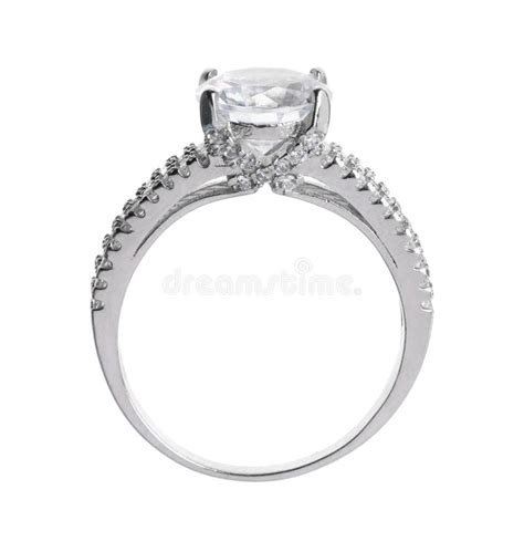 Elegant Jewelry. Luxury Ring Isolated on White Stock Photo - Image of ...