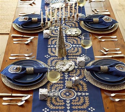 Beautiful Setting For Hanukkah..... | Hanukkah table setting, Hanukkah ...