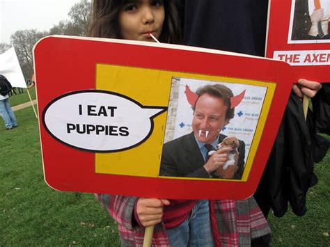 I eat puppies | This was the funniest sign I saw all day, I … | Flickr