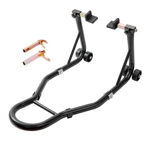 VEVOR Motorcycle Rear Wheel Stand, with U + L Fork Swingarm Spool, 850 lbs Capacity Heavy Duty ...