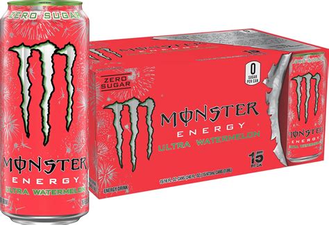 Buy Monster Energy Ultra Watermelon, Sugar Free Energy Drink, 16 Ounce (Pack of 15) Online at ...