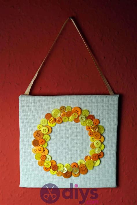 DIY Button Art Wall Hanging