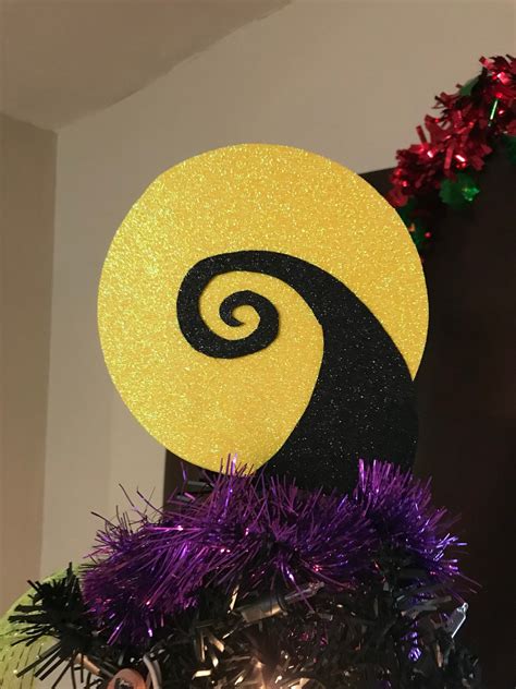 Nightmare Before Christmas Tree Topper Black and Yellow | Etsy