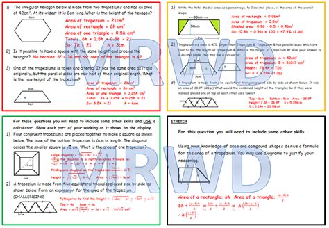 Area of a Trapezium Worksheets | Teaching Resources