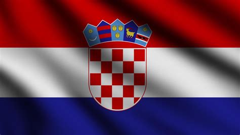 Croatia flag blowing in the wind. Full page Croatiaflag waving in the wind with 3d style ...