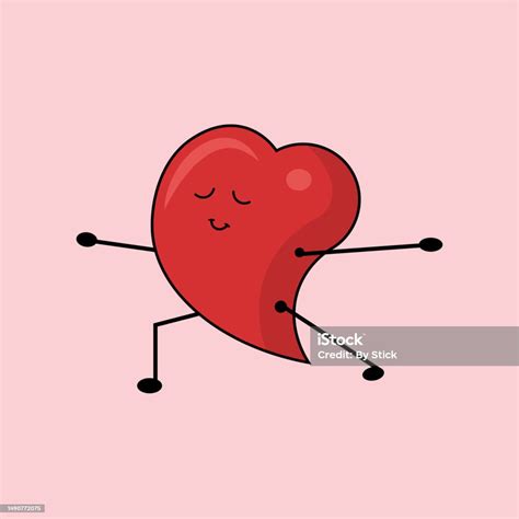 A Happy Vector Heart Dancing Stock Illustration - Download Image Now - Anatomy, Anger, Animal ...