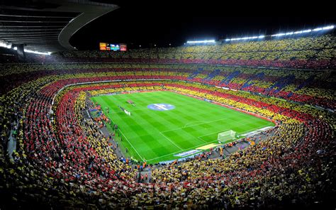 Spain Camp Nou fc barcelona soccer stadium crowd wallpaper | 2048x1280 ...