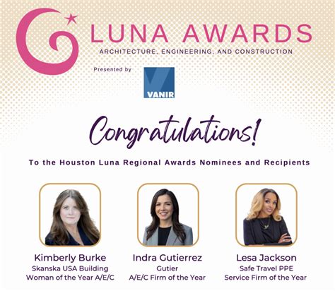 Congratulations! Houston Luna Awards Recipients and Nominees