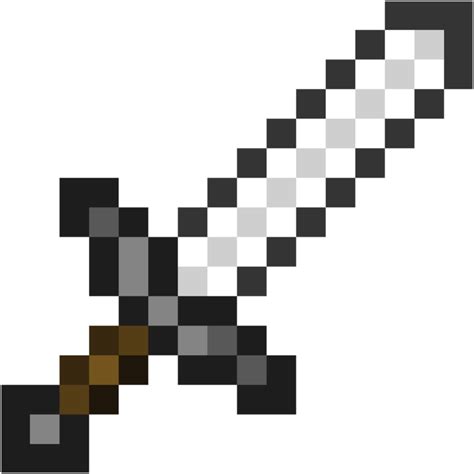 Iron Sword - Printable Minecraft Iron Sword Papercraft Template