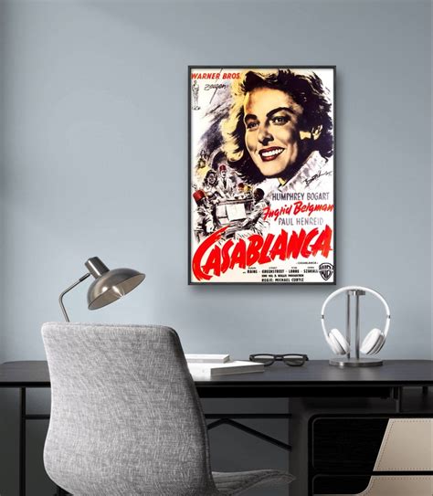 Casablanca Print, Casablanca Poster, Ingrid Bergman, 1942 Romantic ...