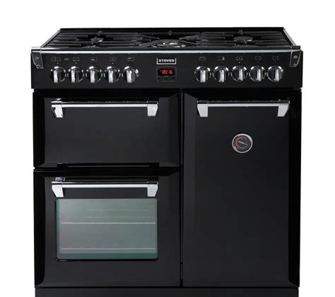 Stoves Sterling 900DFT 90cm Dual Fuel Range Cooker in Black - 44444046 ...