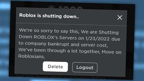 Is roblox actually shutting down in 2023