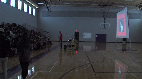 Dan Meers, KC Wolf for 27 years tells NKC H.S. students to think of ...