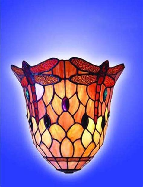 Tiffany-style Stained Glass Dragonfly Wall Sconce Lamp - 11150524 - Overstock.com Shopping ...