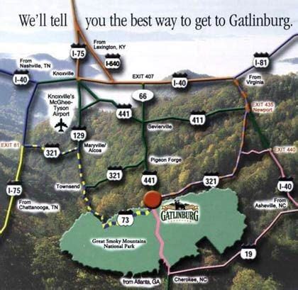 Map of Gatlinburg TN