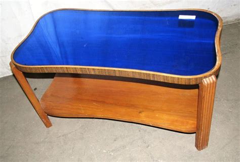 Art Deco Blue Glass Coffee Table | Coffee Table Design Ideas | Glass coffee table, Blue coffee ...