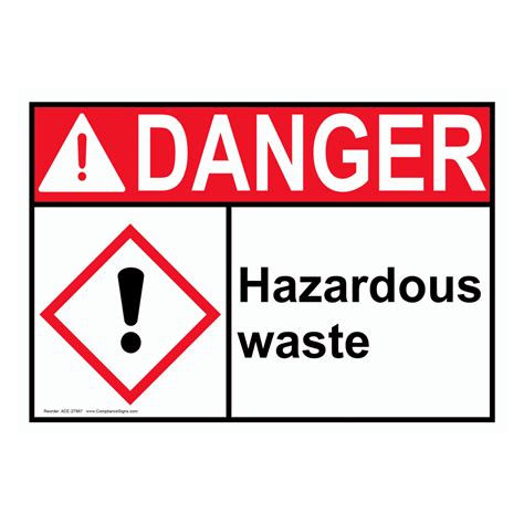 Hazardous Waste Sign ADE-27867 Hazmat Hazardous Material