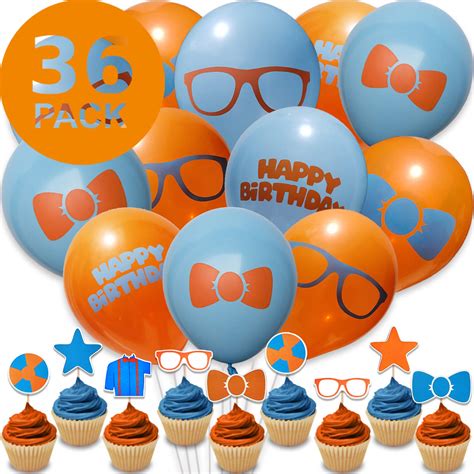 Buy 36 Super Cute Blippi Party Supplies For Blippi Birthday Party Decorations - 12 Blippi ...