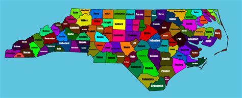 North Carolina Counties by MountainDewMauiBlast on DeviantArt