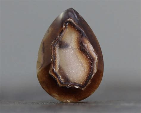 Brown Agate Druzy Gemstone Cabochon Sparkly Stone Designer