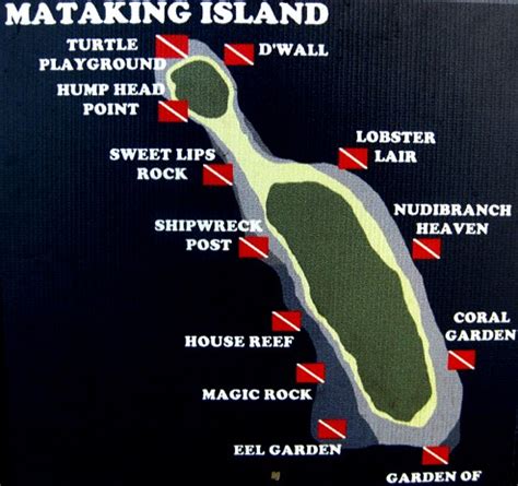 Mataking Map | Dive Sites of Mataking Island. Sabah, Borneo … | Flickr