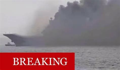 Huge Fire breaks out on Russia’s only Aircraft Carrier Admiral ...