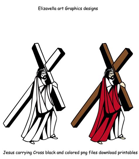 Jesus Christ Carrying Cross Png, Religious Christian Clipart, Jpg ...