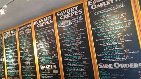 Free stock photo of coffee, crêpes, menu board