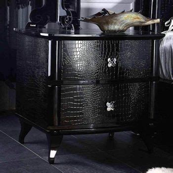 Armani Xavira Gothic Black Lacquer Nightstand | Dark furniture ...