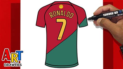 How To Draw Cristiano Ronaldo PORTUGAL FanArt Shirt CR7